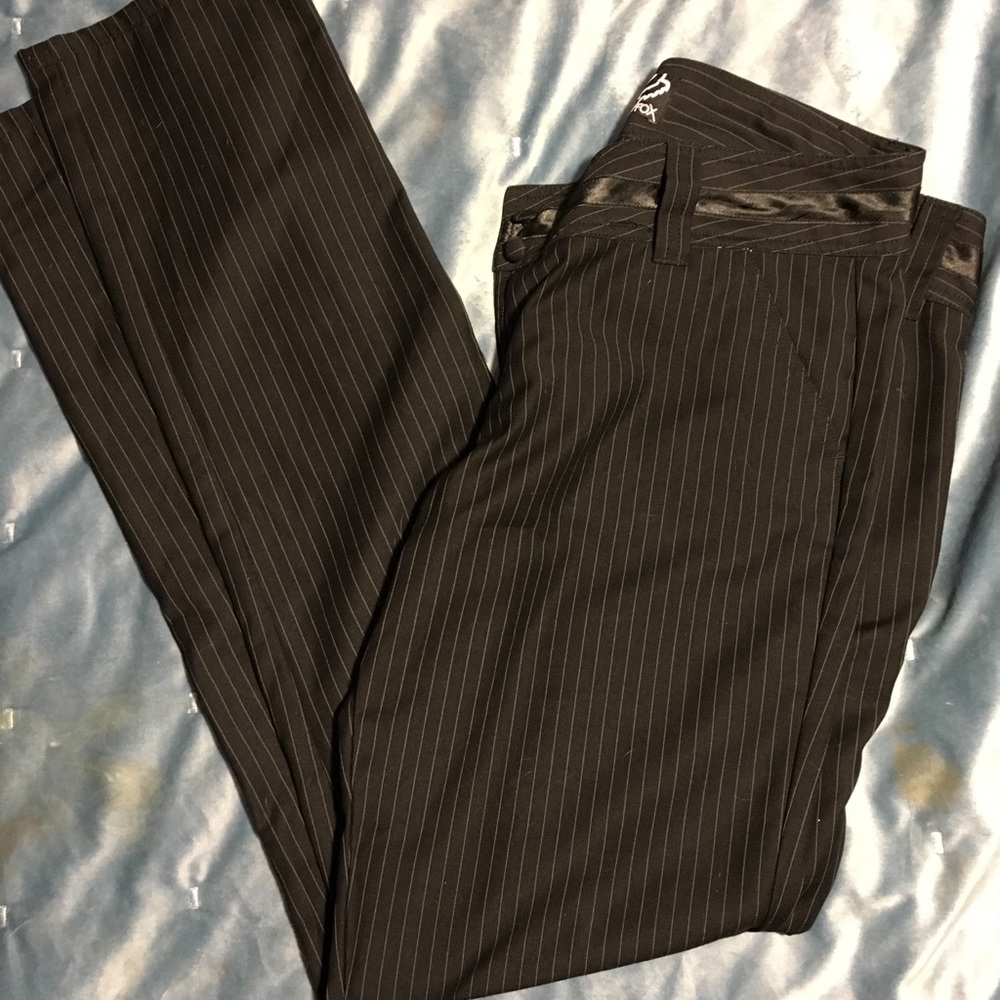 **SOLD****Fox slacks size 9 black pinstripes